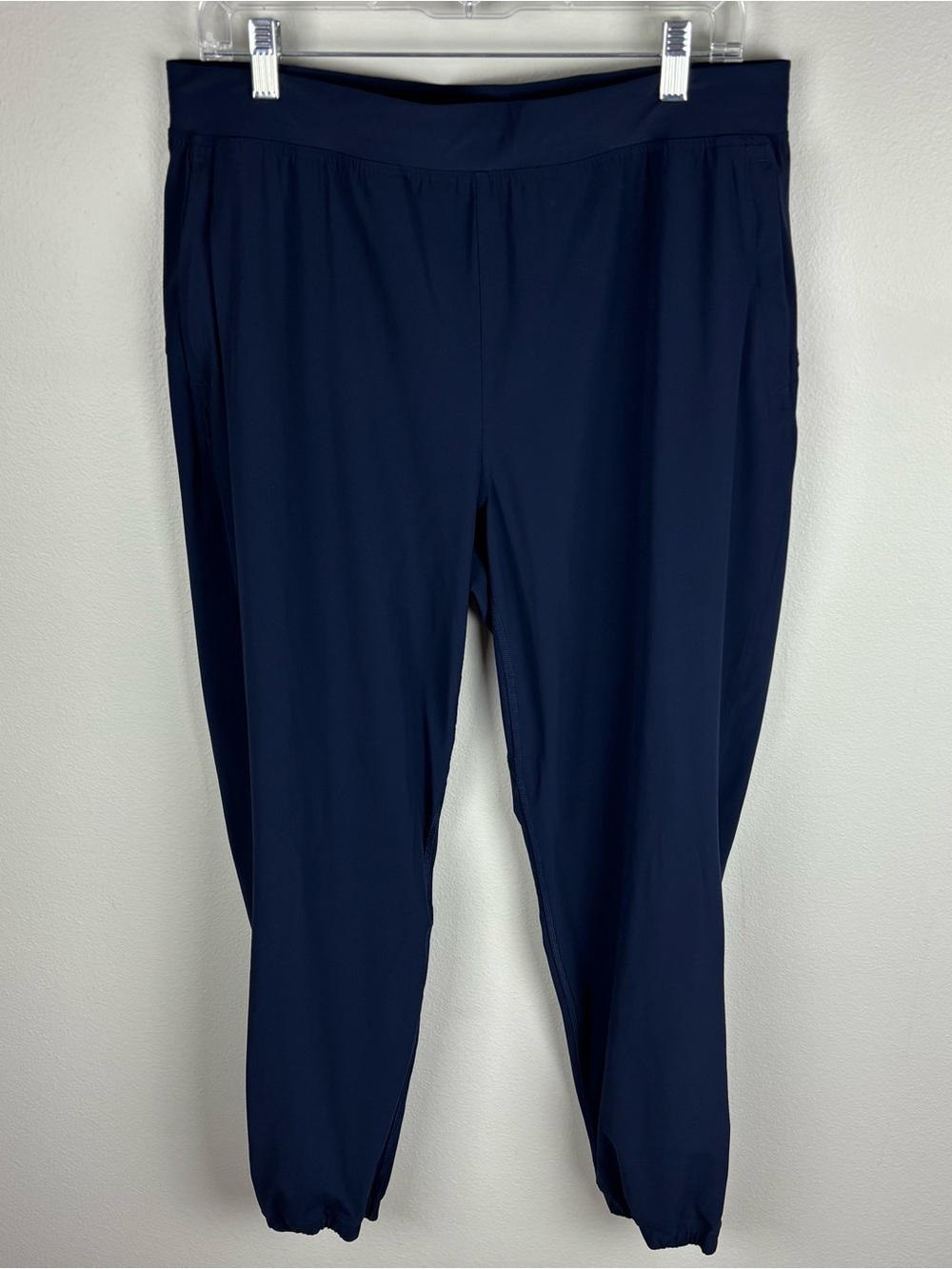 Lululemon Adapted State Jogger Women 12 Navy Blue High Rise Zipper Cuff LW5CVMS